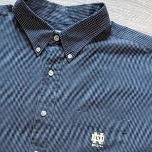Vintage 90s Crable Sportswear Notre Dame Fighting Irish Button Shirt Men's XL